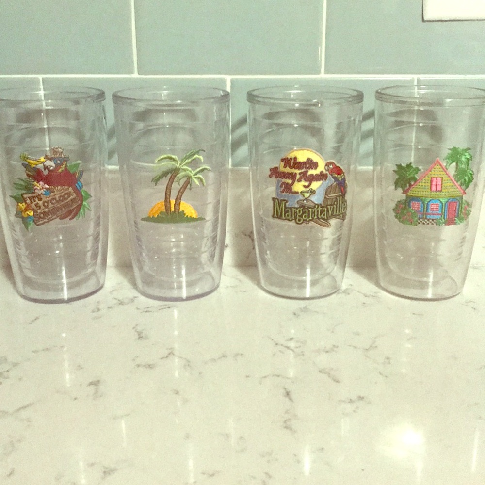 Set of 4 Margaritaville themed Tervis tumblers
